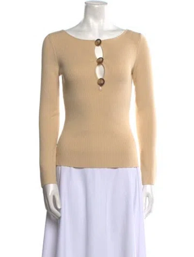 Pre-owned La Maille Sezane Scoop Neck Sweater In Neutral