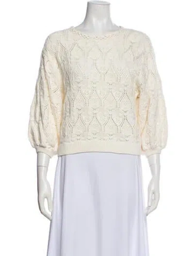 Pre-owned La Maille Sezane Scoop Neck Sweater In Neutral