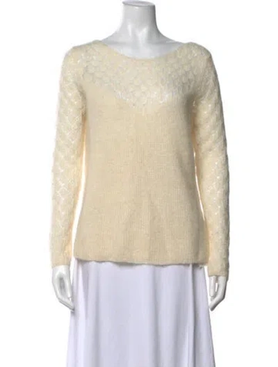 Pre-owned La Maille Sezane Scoop Neck Sweater In Neutral