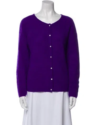 Pre-owned La Maille Sezane Scoop Neck Sweater In Purple