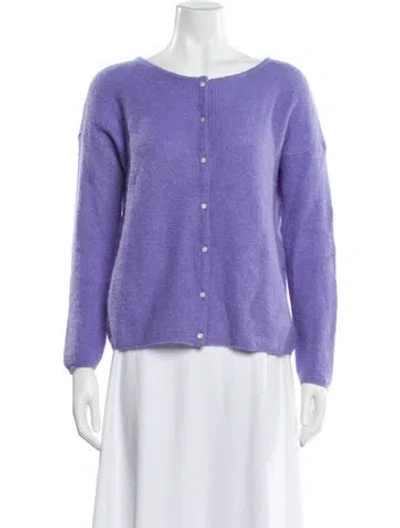 Pre-owned La Maille Sezane Scoop Neck Sweater In Purple