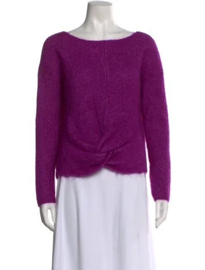 Pre-owned La Maille Sezane Scoop Neck Sweater W/ Tags In Purple