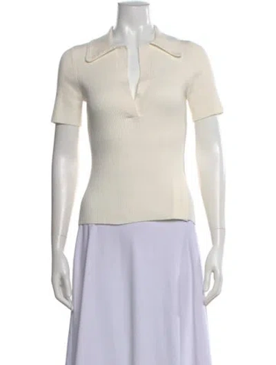 Pre-owned La Maille Sezane Short Sleeve Polo In Neutral