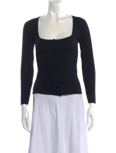 Pre-owned La Maille Sezane Square Neckline Sweater In Black