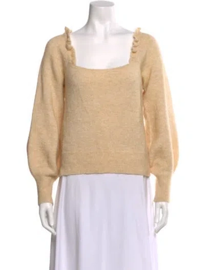 Pre-owned La Maille Sezane Square Neckline Sweater In Neutral