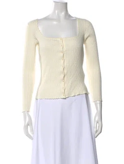 Pre-owned La Maille Sezane Square Neckline Sweater In Neutral