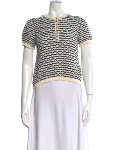 Pre-owned La Maille Sezane Striped Crew Neck Sweater In Multi