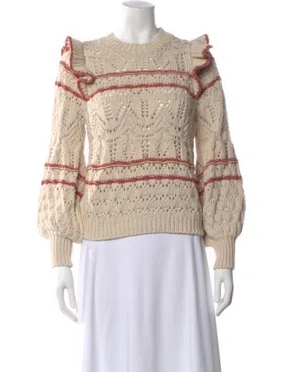 Pre-owned La Maille Sezane Striped Crew Neck Sweater In Neutral