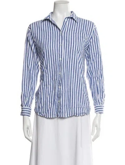 Pre-owned La Maille Sezane Striped Long Sleeve Button-up Top In Multi