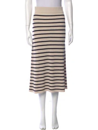 Pre-owned La Maille Sezane Striped Midi Length Skirt