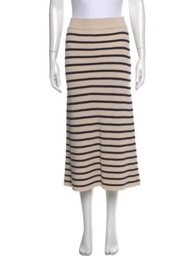 Pre-owned La Maille Sezane Striped Midi Length Skirt