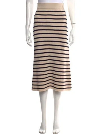 Pre-owned La Maille Sezane Striped Midi Length Skirt