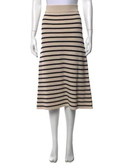 Pre-owned La Maille Sezane Striped Midi Length Skirt
