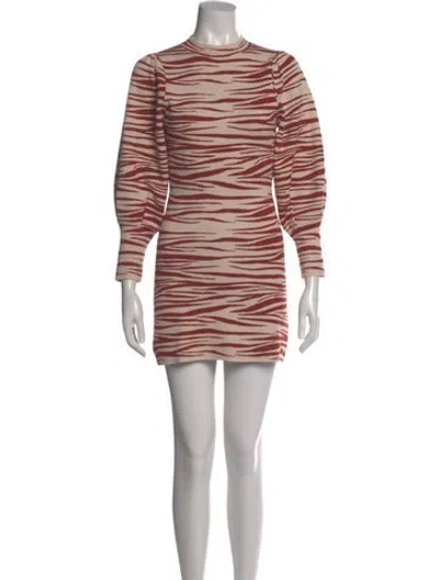 Pre-owned La Maille Sezane Striped Mini Dress In Neutral