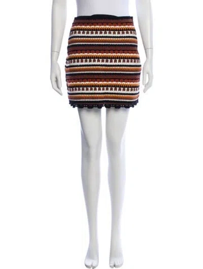 Pre-owned La Maille Sezane Striped Mini Skirt In Multi