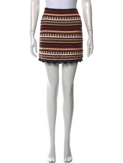 Pre-owned La Maille Sezane Striped Mini Skirt In Multi