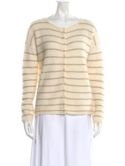 Pre-owned La Maille Sezane Striped Scoop Neck Sweater In Neutral