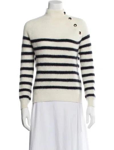 Pre-owned La Maille Sezane Striped Turtleneck Sweater