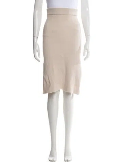 Pre-owned La Maille Sezane Tweed Pattern Knee-length Skirt In Brown