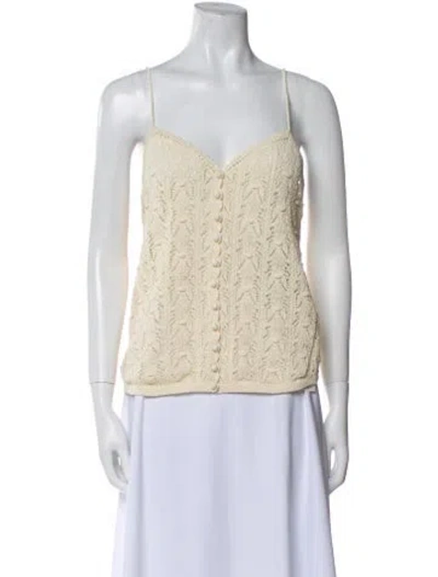 Pre-owned La Maille Sezane V-neck Sleeveless Top In Neutral