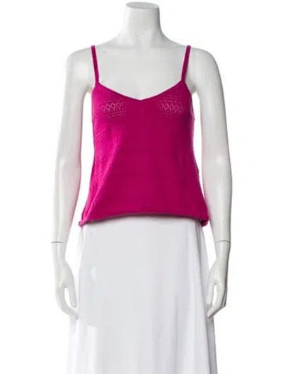 Pre-owned La Maille Sezane V-neck Sleeveless Top W/ Tags In Pink