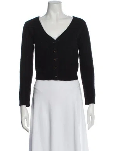 Pre-owned La Maille Sezane V-neck Sweater In Black