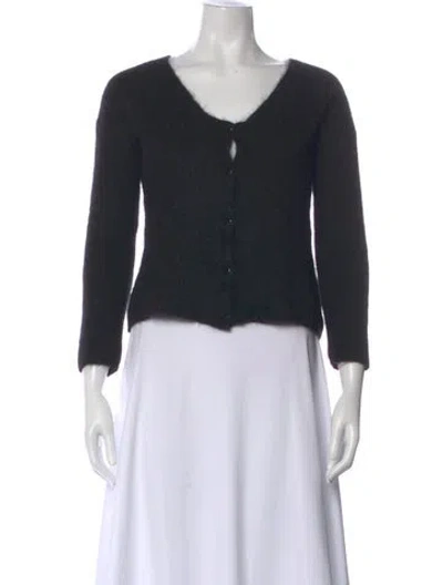 Pre-owned La Maille Sezane V-neck Sweater In Black