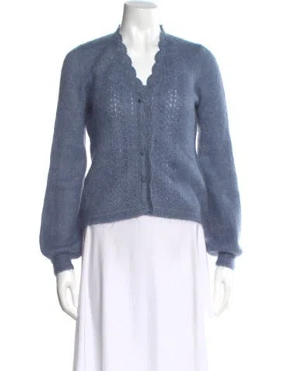 Pre-owned La Maille Sezane V-neck Sweater In Blue