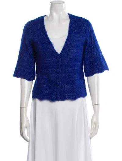 Pre-owned La Maille Sezane V-neck Sweater In Blue