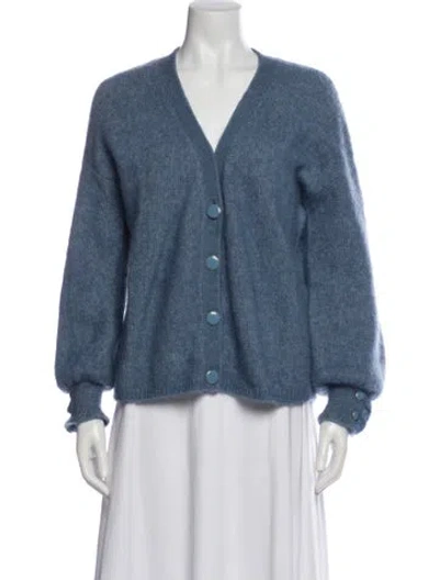 Pre-owned La Maille Sezane V-neck Sweater In Blue