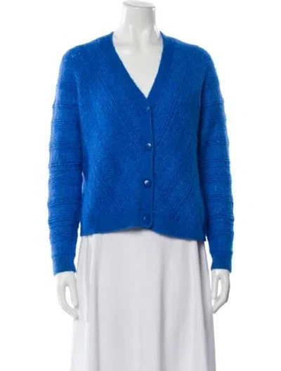 Pre-owned La Maille Sezane V-neck Sweater In Blue