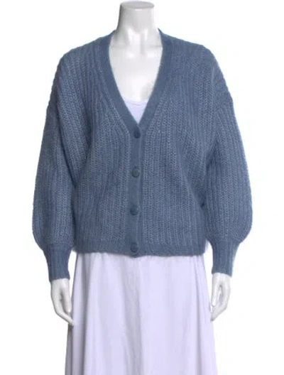 Pre-owned La Maille Sezane V-neck Sweater In Blue