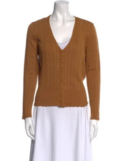Pre-owned La Maille Sezane V-neck Sweater In Brown