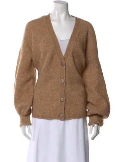 Pre-owned La Maille Sezane V-neck Sweater In Brown