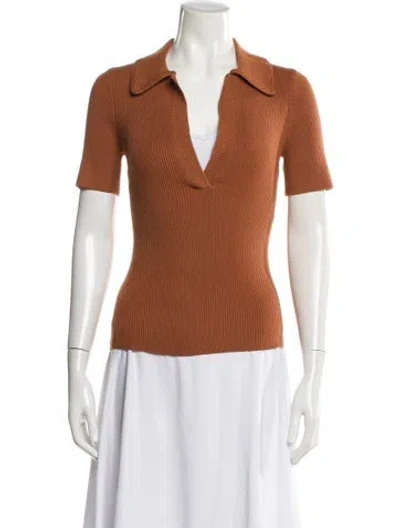 Pre-owned La Maille Sezane V-neck Sweater In Brown
