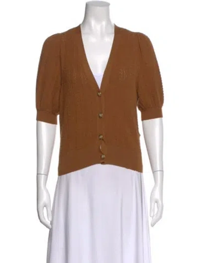 Pre-owned La Maille Sezane V-neck Sweater In Brown