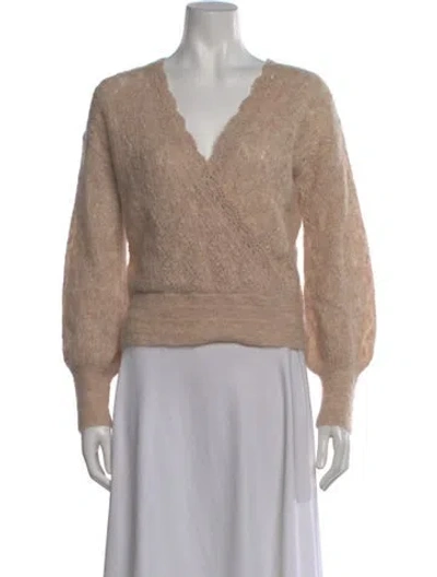 Pre-owned La Maille Sezane V-neck Sweater In Brown