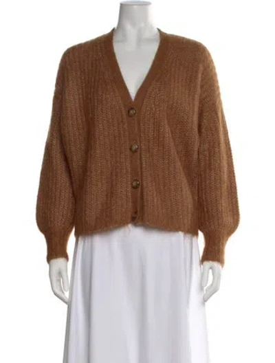 Pre-owned La Maille Sezane V-neck Sweater In Brown