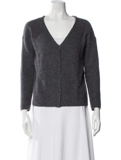 Pre-owned La Maille Sezane V-neck Sweater In Gray