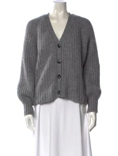 Pre-owned La Maille Sezane V-neck Sweater In Gray