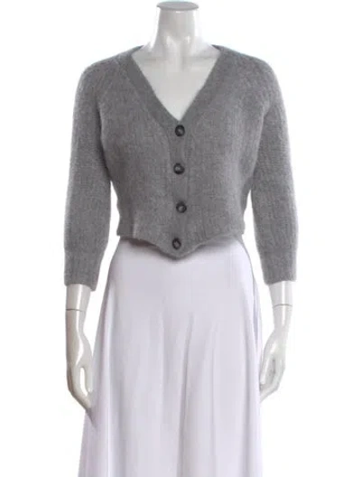 Pre-owned La Maille Sezane V-neck Sweater In Gray