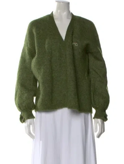 Pre-owned La Maille Sezane V-neck Sweater In Green
