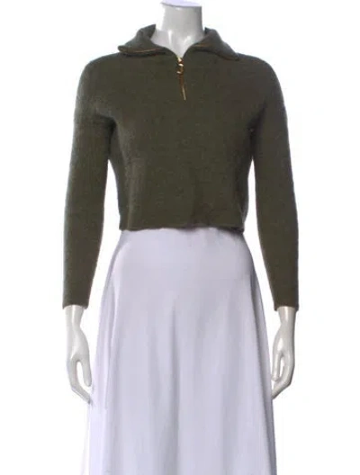 Pre-owned La Maille Sezane V-neck Sweater In Green