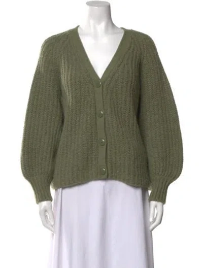 Pre-owned La Maille Sezane V-neck Sweater In Green