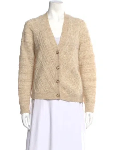 Pre-owned La Maille Sezane V-neck Sweater In Neutral