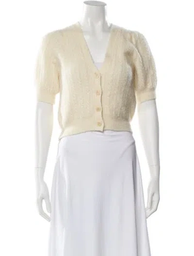 Pre-owned La Maille Sezane V-neck Sweater In Neutral