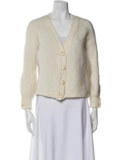 Pre-owned La Maille Sezane V-neck Sweater In Neutral