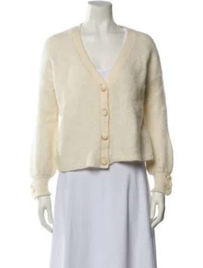 Pre-owned La Maille Sezane V-neck Sweater In Neutral
