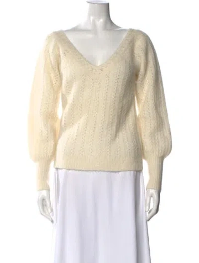 Pre-owned La Maille Sezane V-neck Sweater In Neutral
