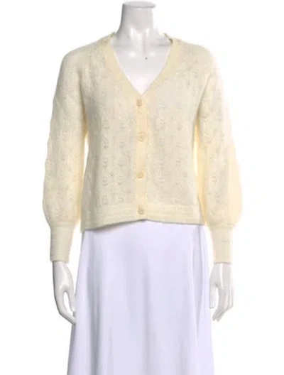 Pre-owned La Maille Sezane V-neck Sweater In Neutral